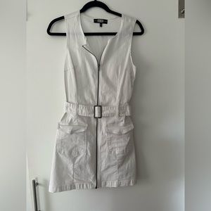 White Rewash Jean Dress